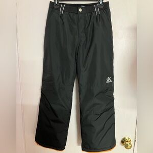 Zeroxposur Kid’s Ski Pants/Winter/Cold Weather Pants, Large (14), Black/Orange